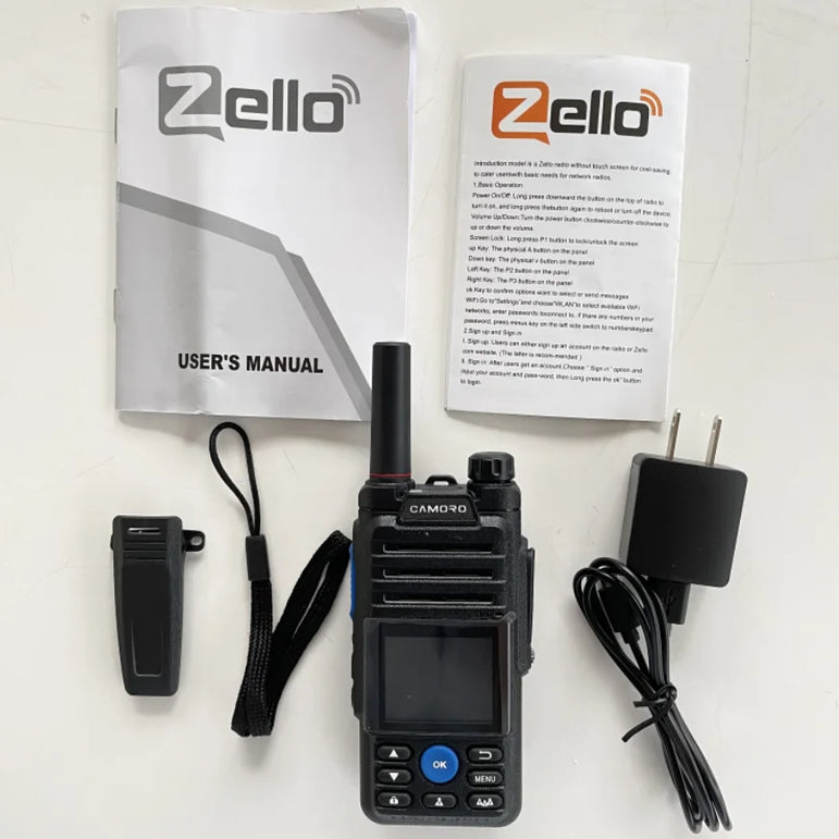Earphones Desktop Charger 4G Gps Zello Walkie Talkie Long Range Mobile Ham POC Radio Amateur Android Walkie Talkie 50km 100 km