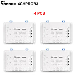 1/5 PCS Itead SONOFF 4CHR3/ PROR3 Wifi Smart Switch Module Wifi Smart Switch 433 Mhz RF Remote Control Switch Wifi 4 Gang Switch