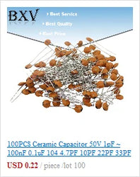 10PCS 275VAC Capacitor X2 Series 0.01UF ~ 2.2UF Polypropylene Film Capacitor New 10nf 100nf 150nf 200nf 680nf 470nf 1UF