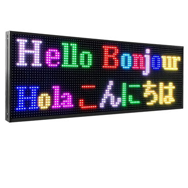 P10 Outdoor WIFI Led Panel Full Color Led Sign 39"x14'' With High Resolution Scrolling Led Sign Programmable for Business