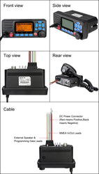 Retevis RA27 VHF Marine Radio Transceiver 25W IP67 Waterproof GPS NOAA Fixed-Mount Class D DSC Marine Transceiver (USA/INT/CAN)