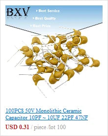 10PCS 275VAC Capacitor X2 Series 0.01UF ~ 2.2UF Polypropylene Film Capacitor New 10nf 100nf 150nf 200nf 680nf 470nf 1UF