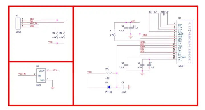 0.42” 0.42 Inch White OLED Display LCD Screen Module Full View LED 3.3V SSD1306 72X40 Serial 72*40 I2C IIC/SPI Interface