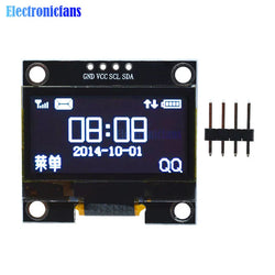 1.3 Inch 1.3" White OLED LCD 4PIN Display Module IIC I2C Interface 128x64 for Arduino
