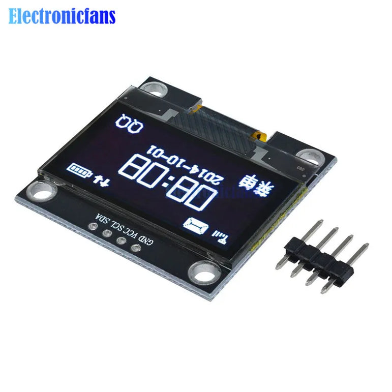 1.3 Inch 1.3" White OLED LCD 4PIN Display Module IIC I2C Interface 128x64 for Arduino
