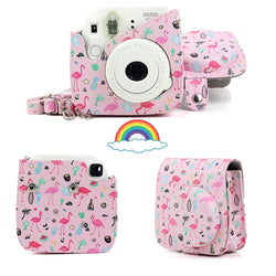 Fujifilm Instax Mini Camera Case Bag PU Leather Cover with Shoulder Strap For Instax Mini 9 Mini 8 Mini 11 Instant Film Cameras