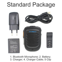 Wireless PTT Bluetooth Handsfree Speaker B01 Microphone for POC Android Network Radio Walkie Talkie Phone Work With Zello PTT