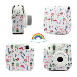 Fujifilm Instax Mini Camera Case Bag PU Leather Cover with Shoulder Strap For Instax Mini 9 Mini 8 Mini 11 Instant Film Cameras