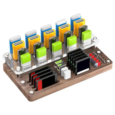 41 Solts Walnut Wooden SD/TF Card/U Disk Solid Organizer Storage Box Holder Memory Card Case Protector For Switch Card/ Type-c