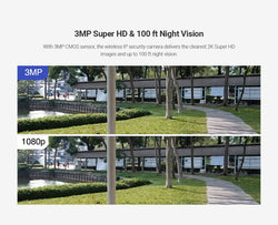 ANNKE 3MP WiFi Video Surveillance System 5MP NVR 4X 3MP Ip Camera Audio Recording Security Cameras AI Detection CCTV Cameras Kit