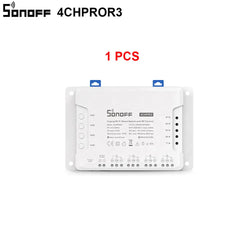 1/5 PCS Itead SONOFF 4CHR3/ PROR3 Wifi Smart Switch Module Wifi Smart Switch 433 Mhz RF Remote Control Switch Wifi 4 Gang Switch