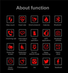 Smart Sports Bracelet MenAnd Women Pedometer Heart Rate Blood Pressure Fitness Ttracker Smartwatch Bluetooth For iOS Android+BOX