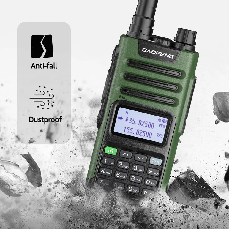 2PCS BAOFENG UV13 Pro V2 10W Waterproof Walkie Talkie UHF/VHF Dual Band UV13PRO with Typ-C Cable Upgrade of UV-10R Two Way Radio