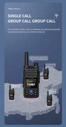 Earphones Desktop Charger 4G Gps Zello Walkie Talkie Long Range Mobile Ham POC Radio Amateur Android Walkie Talkie 50km 100 km