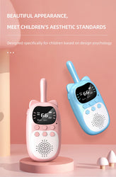 2PCS Kids Mini Walkie Talkie Rechargeable 1000mAh Handheld 0.5W 3km Radio Transceiver Interphone Child Christmas Toys Gifts