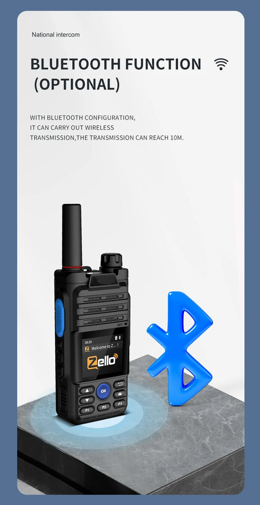 Earphones Desktop Charger 4G Gps Zello Walkie Talkie Long Range Mobile Ham POC Radio Amateur Android Walkie Talkie 50km 100 km