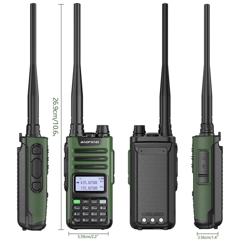 2PCS BAOFENG UV13 Pro V2 10W Waterproof Walkie Talkie UHF/VHF Dual Band UV13PRO with Typ-C Cable Upgrade of UV-10R Two Way Radio
