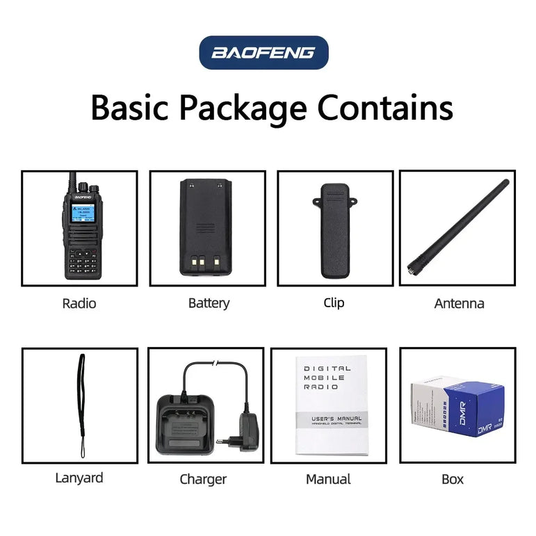 1701 open gd77 Baofeng Digital Walkie Talkie Dual Mode DMR Analog Two Way Radio Dual Time slot Tier 1+2 Dr 1801