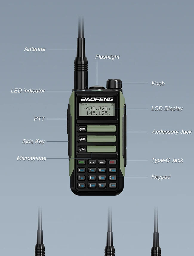 2025 Baofeng UV-16 Max IP68 Waterproof Walkie Talkie Dual Band High Power CB Radio Vhf Uhf CB Ham Radio Long Range Two Way Radio