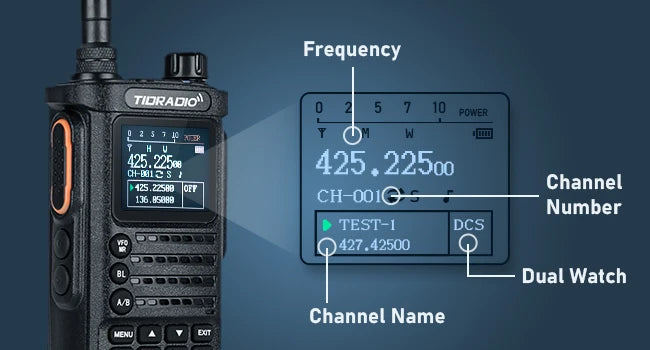 TIDRADIO 10W Walkie Talkie long range Portable Radio connection cell Phone Outdoor Programming Two Way Commutator TD-H8 VHF UHF