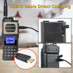 Baofeng UV-25 Walkie Talkie Air Band Receiving Scrambler Multi-band FM Vox 10W 999Ch Amateur Radio W/ Type-C 5200mAh Battery