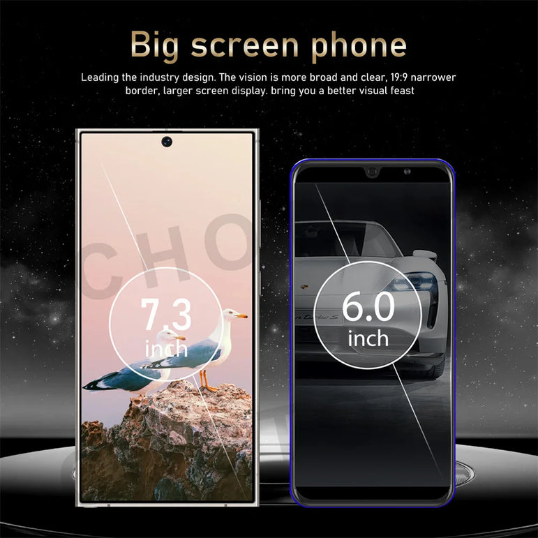 SMS 24 Ultra High-end Mobile Phone 16GB+1TB Cellphone 7800mAh Global Version HD Cell Phone 5G Dual SIM Smartphone Face Unlocked