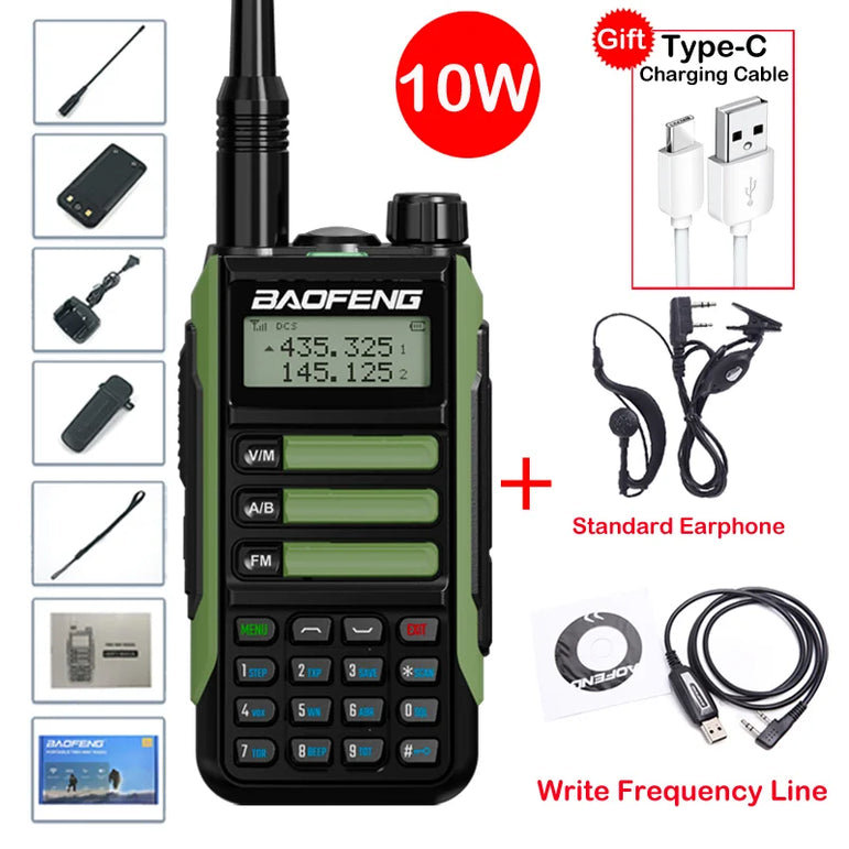 2025 Baofeng UV-16 Max IP68 Waterproof Walkie Talkie Dual Band High Power CB Radio Vhf Uhf CB Ham Radio Long Range Two Way Radio