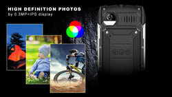 EAOR 2G Rugged Flashlight 4000mAh Big Battery Power Bank IP68 Waterproof 2.8 IPS large screen 0.3M cam MTK feature mobile Phone