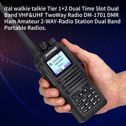Baofeng Dm 1701 Digital Walkie Talkie Long Range dual Mode dmr Analog Open Gd77 Time slot Tier 1 +2 Radio 1801UV