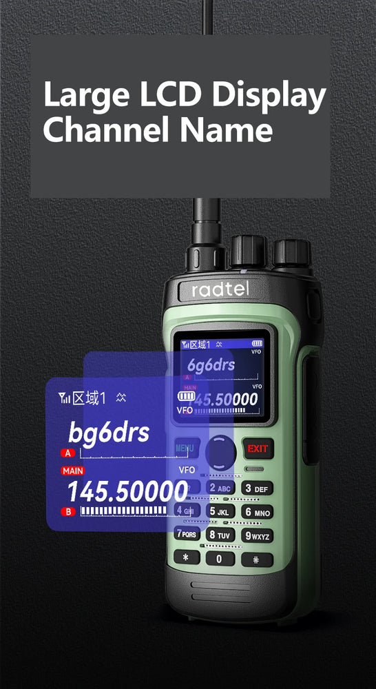 Radtel RT-330 10W Gps Bluetooth App Programming Amateur Radio Power Full Band 136-520MHz TX RX Aviation Frequency  Receive NOAA