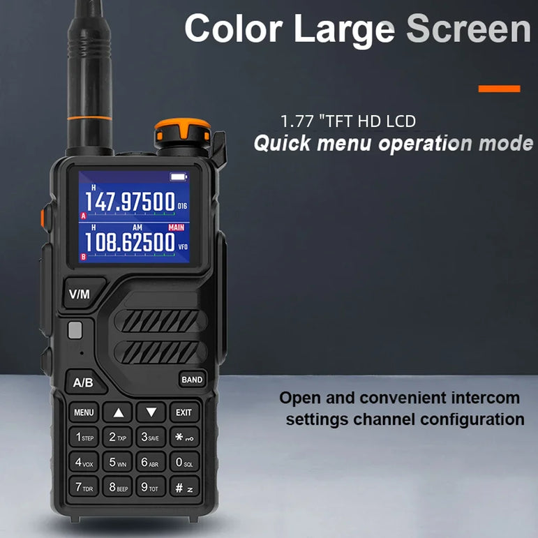 Baofeng 12W UV K5 Plus V2 Walkie Talkie Air Band AM Two Way Comumicador Station Amateur Ham Wireless Receiver Portable Radios