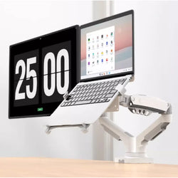 Northbayou F160-FP 10"-17" laptop mount 360 rotate 10"-27" air press full motion gas spring  10"-27" two monitor  clamp desk