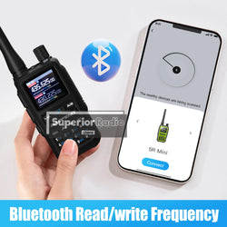 1/2PCS Baofeng UV-5R Mini Walkie Talkie Bluetooth Programming Type-C Dual PTT Lightweight 999 Channels Flashlight Frequency Copy