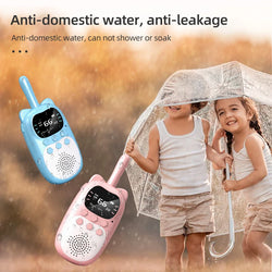2PCS Kids Mini Walkie Talkie Rechargeable 1000mAh Handheld 0.5W 3km Radio Transceiver Interphone Child Christmas Toys Gifts