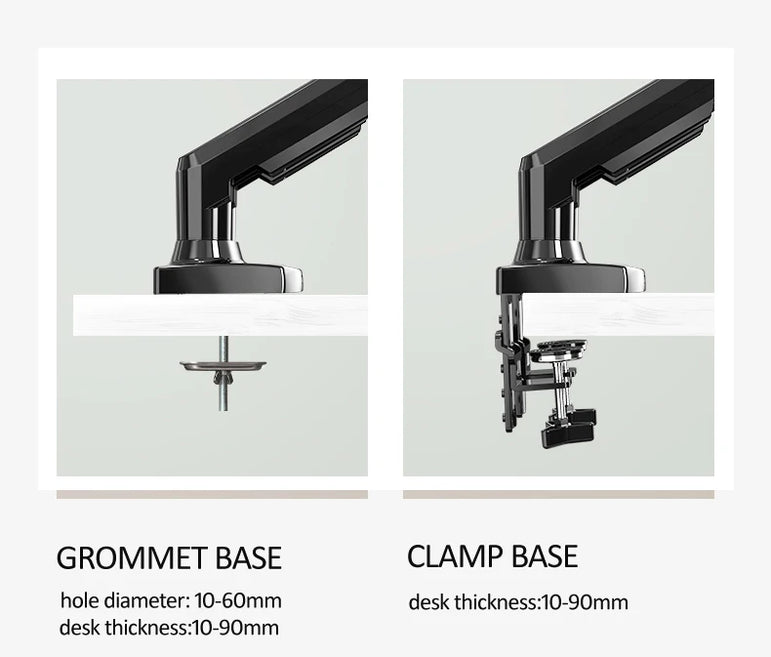 Northbayou F160-FP 10"-17" laptop mount 360 rotate 10"-27" air press full motion gas spring  10"-27" two monitor  clamp desk