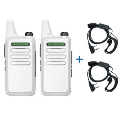 2PCS Mini Walkie Talkie Baofeng BF-T20 PortableTwo Way Radio Charging USB VOX For BF-C9 BF-888S KD-C1 for Station Hotel Hunting
