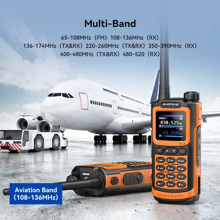 Baofeng AD-20 Walkie Talkie Full Band Analog/Digital Wireless Copy Frequency 1024CH Text Message Digital Encryption Record Radio