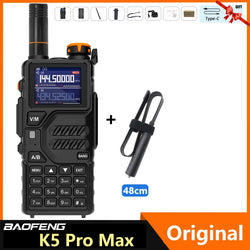 Baofeng K5 Pro Max Walkie Talkie 12W High Capacity UHF VHF AM FM Two Way Radio UVK5 Full Band LCD Noise Reduction DTMF Ham Radio