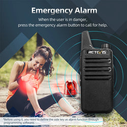 RETEVIS 2 pcs Mini Walkie Talkie PMR 446 Portable Two-way Radio ht PTT Walkie-talkies RT622 Portable Radio for Hunting Cafe RT22