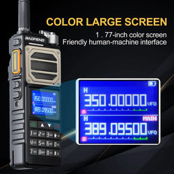 Baofeng UV-25 Walkie Talkie Air Band Receiving Scrambler Multi-band FM Vox 10W 999Ch Amateur Radio W/ Type-C 5200mAh Battery