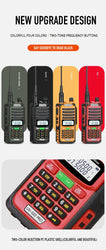 Baofeng UV-S22 PRO V2 IP68 Waterproof Walkie Talkie Dual Band 136-174/400-520MHz Ham Radio 10W Power 50KM Range 128CH FM Radio