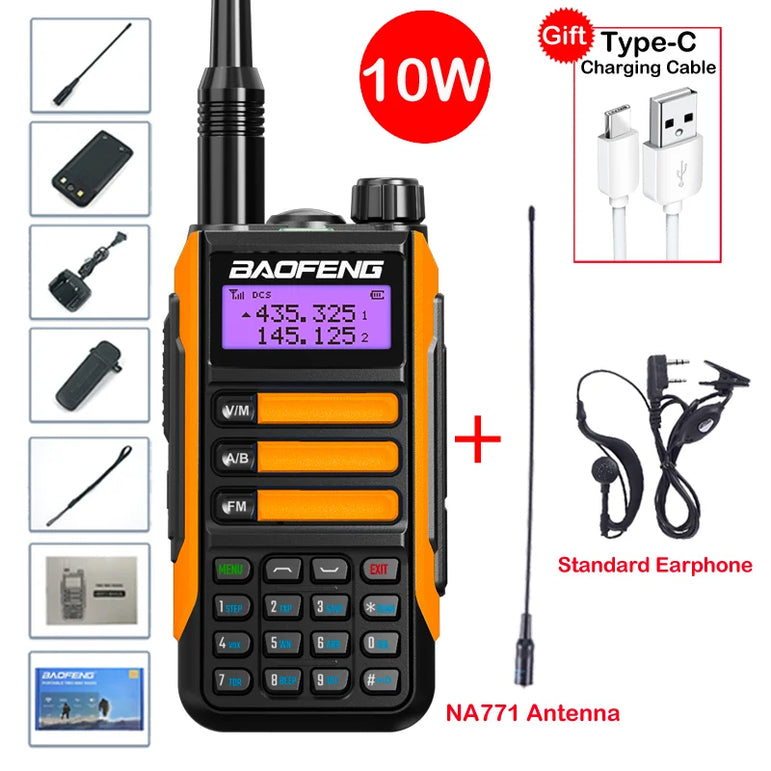 2025 Baofeng UV-16 Max IP68 Waterproof Walkie Talkie Dual Band High Power CB Radio Vhf Uhf CB Ham Radio Long Range Two Way Radio