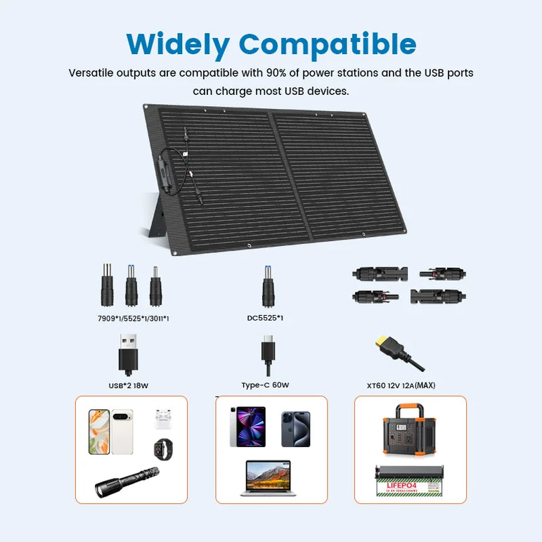 100W Solar Panel Portable Folding 54W 36W 21W Solar Generator for Camping Balcony photovoltaic panels Waterproof