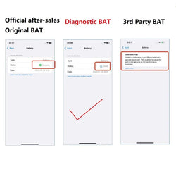 JCID Diagnostic Battery High Capacity For Iphone 12 13 14 100% Heath Visible New 0-cycle No Pop Up Used Genuine Parts On IOS 18