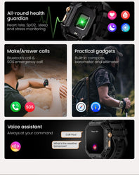 HAYLOU IRON N1 Smartwatchs 2.13’’ AMOLED Display 5ATM Waterproof Bluetooth Call Outdoor Sport Smart Watch 30 Days Battery Life