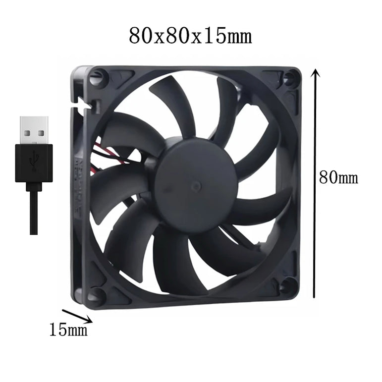 Silent USB fan 40mm 50mm 60mm 70mm 80mm 90mm 120mm cooling fans cooler With USB Cable Ventilator Fan for DIY PC Router chassis