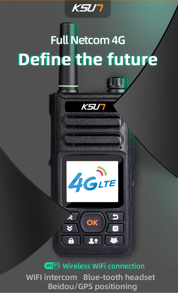 KSUN ZL10 Zello Walkie Talkie Handy Long Range 4G GPS Wifi Blue tooth Mobile Ham Radio Two Way Radio Walkie Talkie 100km