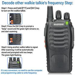2PCS New Baofeng BF-888S Pro Upgrade Walkie Talkie Wireless Copy Frequency Long Range Portable BF888S Ham Two Way Radio Hunting