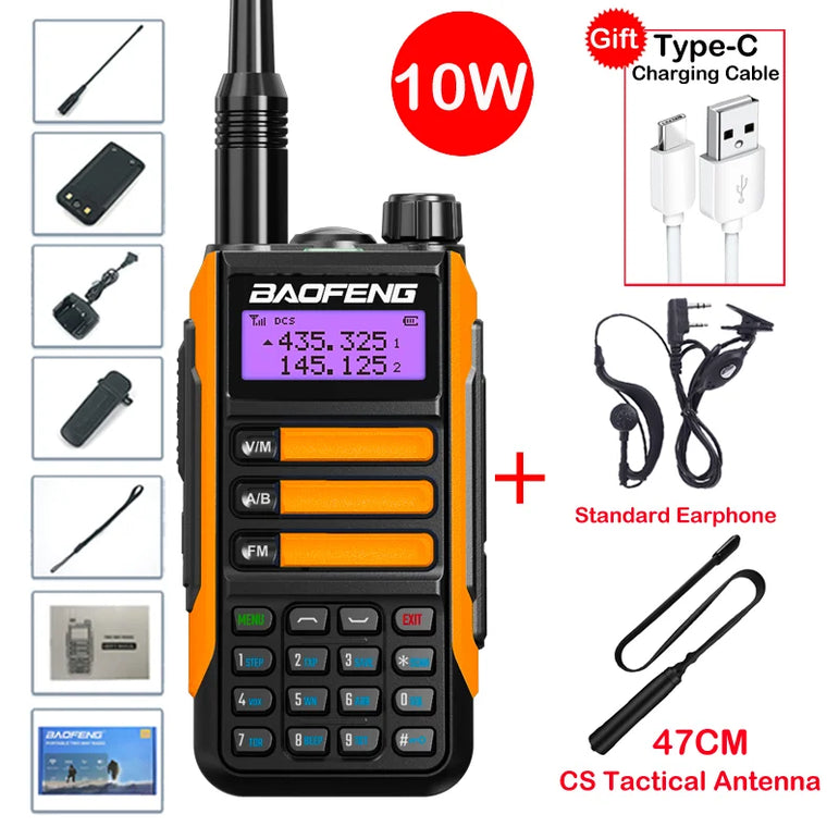 2025 Baofeng UV-16 Max IP68 Waterproof Walkie Talkie Dual Band High Power CB Radio Vhf Uhf CB Ham Radio Long Range Two Way Radio