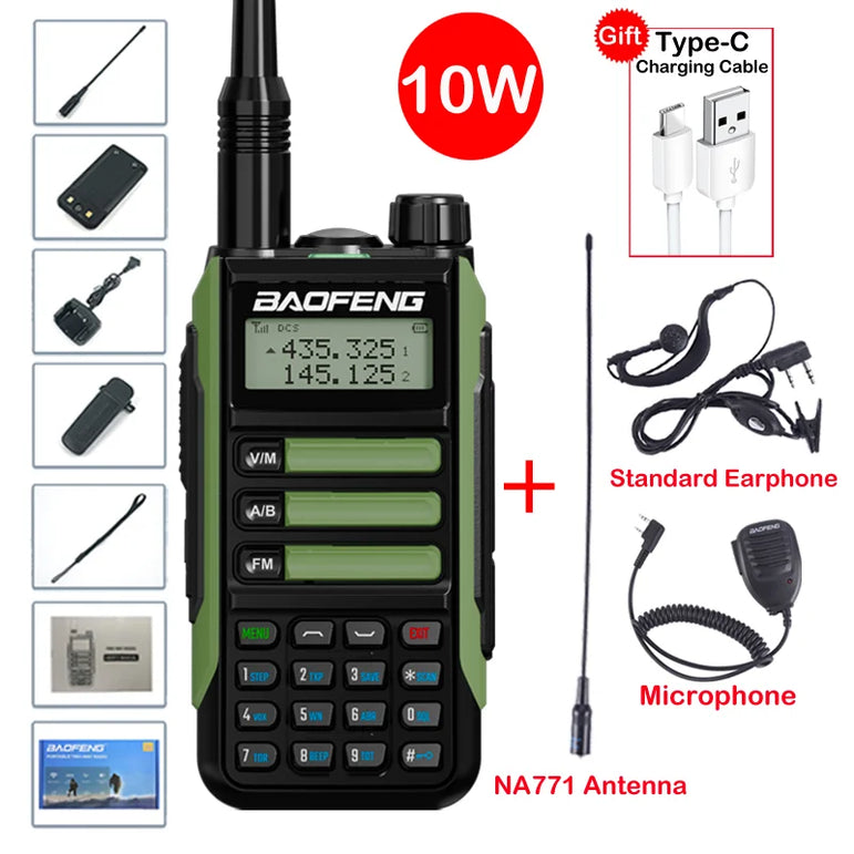 2025 Baofeng UV-16 Max IP68 Waterproof Walkie Talkie Dual Band High Power CB Radio Vhf Uhf CB Ham Radio Long Range Two Way Radio